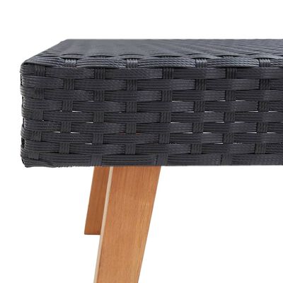 vidaXL Set Divani da Giardino 4 pz con Cuscini in Polyrattan Nero