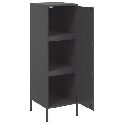 vidaXL Credenza Nera 36x39x113 cm in Acciaio