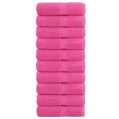 vidaXL Asciugamani per Ospiti SOLUND 10 pz Rosa 30x50 cm 600 g/m²