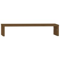 vidaXL Supporto per Monitor Miele 50x27x10 cm Legno Massello di Pino