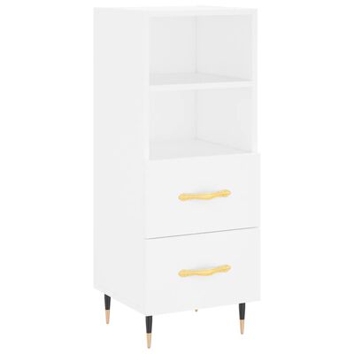 vidaXL Credenza Bianca 34,5x34x180 cm in Legno Multistrato