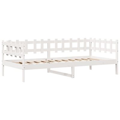 vidaXL Dormeuse con Cassetti Bianco 90x200 cm Legno Massello di Pino