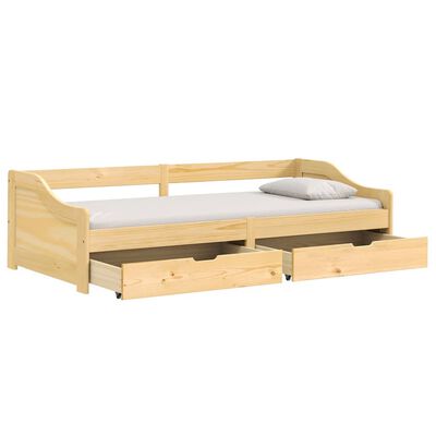 vidaXL Dormeuse 2 Cassetti 90x200 cm Legno Massello Pino IRUN