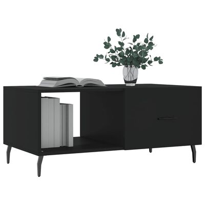 vidaXL Tavolino da Salotto Nero 90x50x40 cm in Legno Multistrato