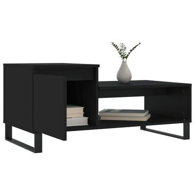 vidaXL Tavolino da Salotto Nero 100x50x45 cm in Legno Multistrato