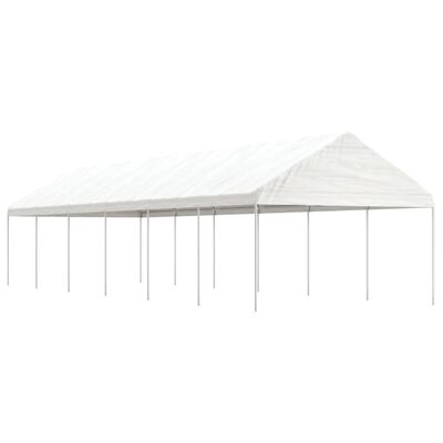 vidaXL Gazebo con Tetto Bianco 13,38x4,08x3,22 m in Polietilene