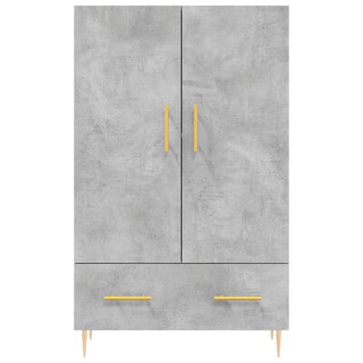 vidaXL Credenza Grigio Cemento 69,5x31x115 cm in Legno Multistrato