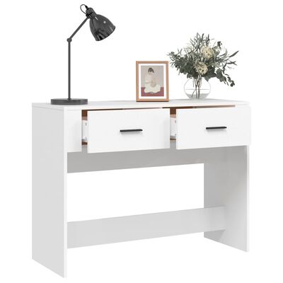 vidaXL Tavolino Consolle Bianco 100x39x75 cm in Legno Multistrato