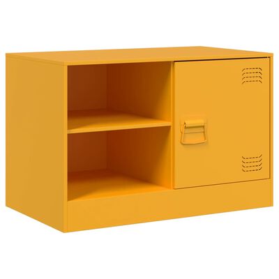 vidaXL Mobili TV 2 pz Giallo Senape 67x39x44 cm in Acciaio