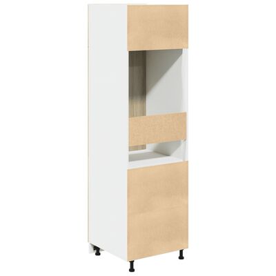 vidaXL Mobile per Frigo Rovere Sonoma 60x57x207 cm Legno Multistrato