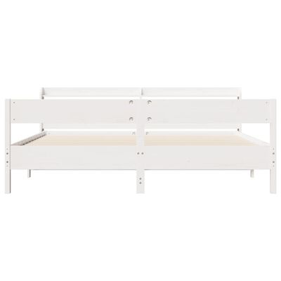 vidaXL Letto senza Materasso Bianco 180x200 cm Legno Massello di Pino