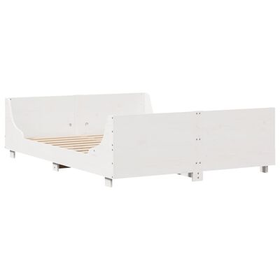 vidaXL Letto senza Materasso Bianco 120x200 cm Legno Massello di Pino