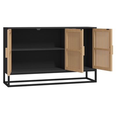 vidaXL Credenza Nera 105x30x65 cm in Legno Multistrato