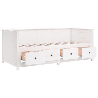 vidaXL Dormeuse senza Materasso Bianca 90x190 cm Legno Massello Pino