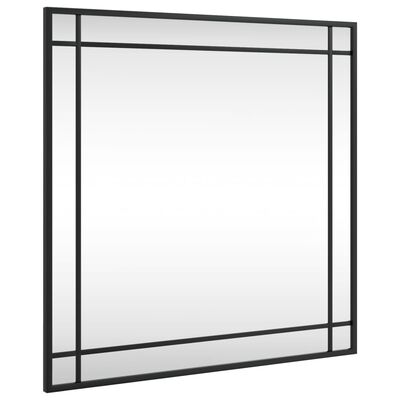 vidaXL Specchio da Parete Nero 60x60 cm Quadrato in Ferro