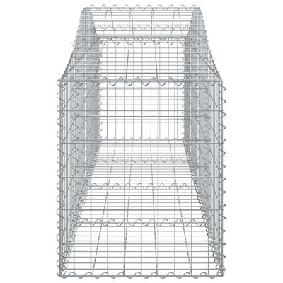 vidaXL Cesti Gabbioni ad Arco 9 pz 200x50x60/80 cm Ferro Zincato