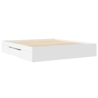 vidaXL Giroletto Bianco 200x200 cm in Legno Multistrato