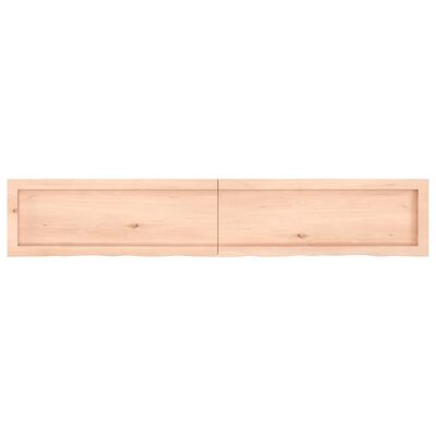 vidaXL Piano Bagno 160x30x(2-6) cm in Legno Massello Non Trattato