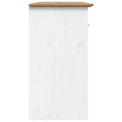 vidaXL Credenza BODO 115,5x44x80 cm Legno Massello Pino Bianco Marrone