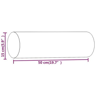 vidaXL Cuscini Decorativi 2 pz Tortora Ø15x50 cm in Tessuto