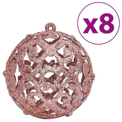 vidaXL Palline di Natale 100 pz Rosa e Rosato 3 / 4 / 6 cm