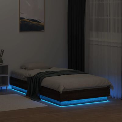 vidaXL Giroletto con LED Rovere Marrone 90x190 cm