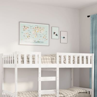 vidaXL Letto per Bambini senza Materasso Bianco 75x190cm Massello Pino