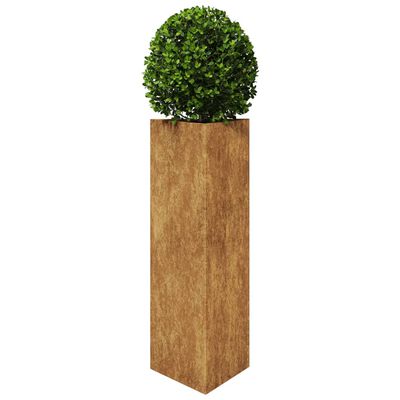 vidaXL Fioriera da Giardino Triangolare 30x26x75 cm in Acciaio Corten