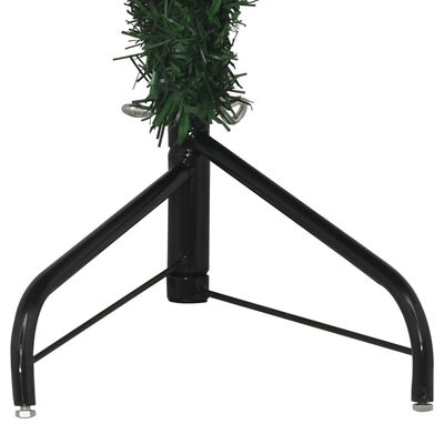 vidaXL Albero di Natale Artificiale ad Angolo con Supporto Verde 120 cm PVC