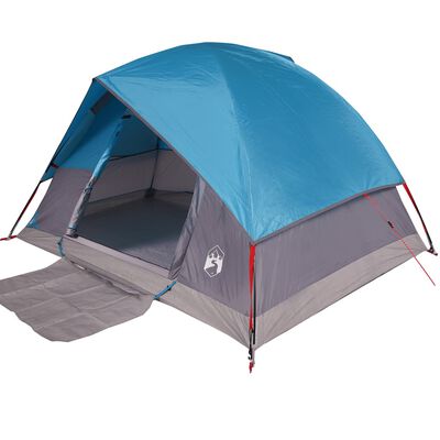 vidaXL Tenda da Campeggio a Cupola per 3 Persone Blu Impermeabile