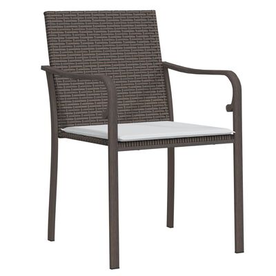 vidaXL Set Pranzo da Giardino 7 pz con Cuscini in Polyrattan e Acciaio