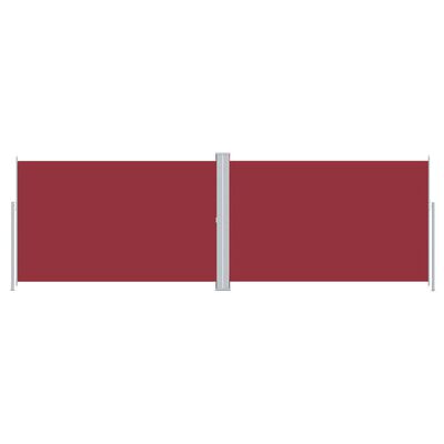 vidaXL Tenda da Sole Laterale Retrattile Rossa 220x600 cm