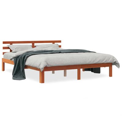 vidaXL Letto senza Materasso Marrone Cera 160x200 cm in Legno di Pino