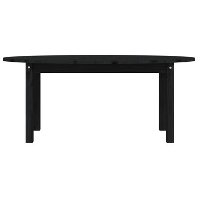 vidaXL Tavolino da Salotto Nero 110x55x45 cm Legno Massello di Pino