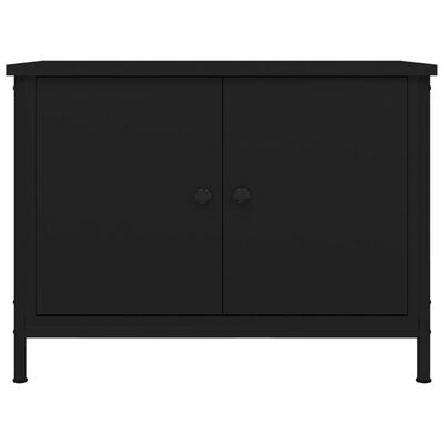 vidaXL Mobile Porta TV con Ante Nero 60x35x45 cm in Legno Multistrato