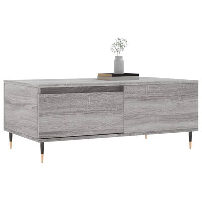 vidaXL Tavolino Salotto Grigio Sonoma 90x50x36,5 cm Legno Multistrato