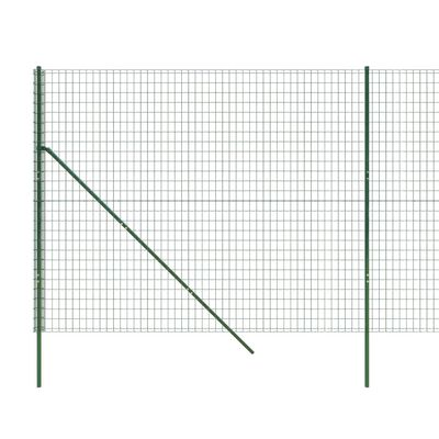 vidaXL Recinzione Metallica Verde 1,8x25 m in Acciaio Zincato