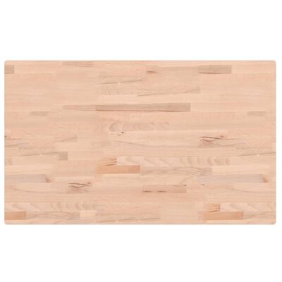 vidaXL Piano Bagno 100x60x2,5 cm in Legno Massello di Faggio