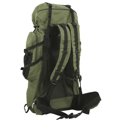 vidaXL Zaino da Trekking Verde Militare 60 L in Tessuto Oxford