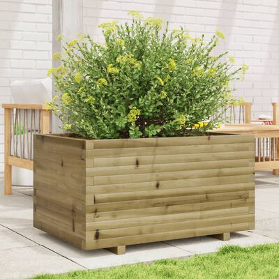 vidaXL Fioriera da Giardino 90x60x49,5 cm in Legno di Pino Impregnato