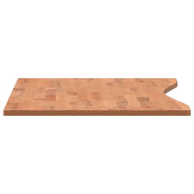 vidaXL Piano per Scrivania 100x(45-50)x1,5 cm Legno Massello di Faggio