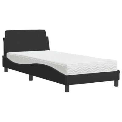 vidaXL Letto con Materasso Nero 80x200 cm in Velluto