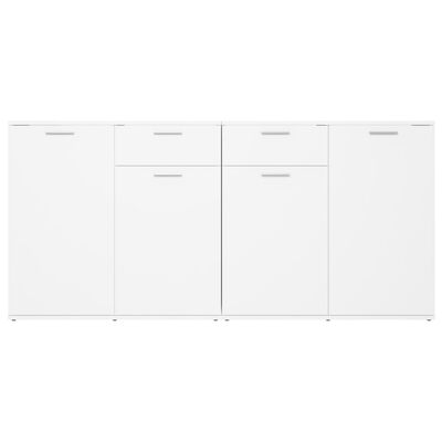 vidaXL Credenza Bianca 160x36x75 cm in Legno Multistrato