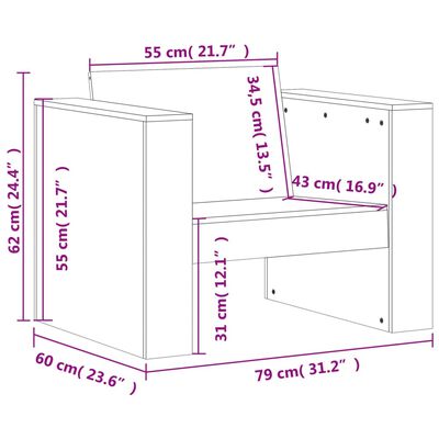 vidaXL Set Salotto da Giardino 2 pz Bianco in Legno Massello di Pino