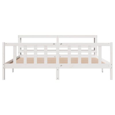 vidaXL Letto senza Materasso Bianco 180x200 cm Legno Massello di Pino