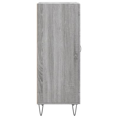 vidaXL Credenza Grigio Sonoma 34,5x34x90 cm in Legno Multistrato