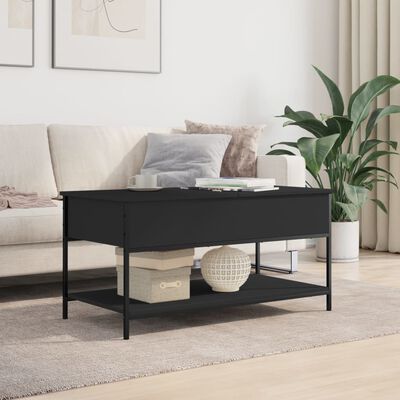 vidaXL Tavolino da Salotto Nero 100x50x50cm Legno Multistrato Metallo