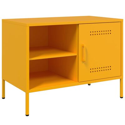 vidaXL Mobile TV Giallo Senape 68x39x50,5 cm in Acciaio