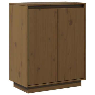 vidaXL Credenza Marrone Ambra 60x34x75 cm in Legno Massello di Pino