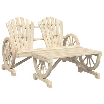 vidaXL Set Salotto da Giardino 4 pz in Legno Massello di Abete